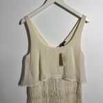 American Eagle  Dress Women 10 Cream Flapper Style NWT Y2K Party Club Zip Back Photo 2