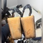 Modern Vintage Tracy Slingback Braided Black Leather Wooden Platform sz 8, 38.5 Photo 5