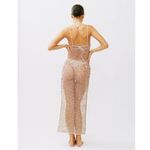 With Jean WITH JÉAN Holly Sheer Midi Dress, Cream, Medium Photo 1