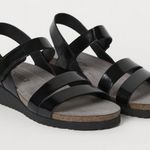 Naot Sandals Womens Size 36 Black Genuine Leather Comfort Israel Walking Shoes Photo 0