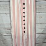 Trixxi • Midi Dress • Striped • White Pink • Medium • Buttons • Sleeveless Photo 1