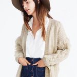 Madewell  Cableknit Fringe Cardigan Sweater Tassel Merino Wool Chunky XS Photo 2