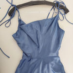 light blue silk prom dress Photo 3