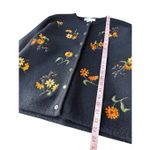 Susan Bristol Vintage 100% Wool Floral Embroidered Cardigan Size L Photo 8