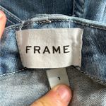 frame denim  Stretch Cotton Le One Crop Mini Boot Casper Blue Jeans Size 26 Photo 3