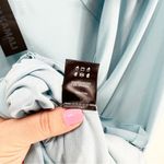 Norma Kamali OVERSIZE BF RUFFLE NK SHIRT Dress Powder Blue Large L Photo 5