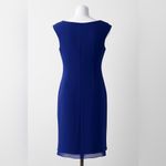 Teri Jon Rickie Freeman Royal Blue Embellished Shoulder Sheath Dress – Size 8 Photo 2