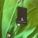 Jules & Leopold NWT  Vibrant Green Double-Breasted Blazer Embellished Button M Photo 7