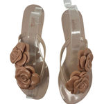 Melissa Harmonic Garden Flowers Flip Flops Sandals Jelly Rubber Pink Size US 8 Photo 0