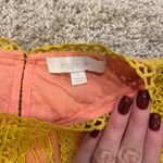 Anthropologie  Eri + Ali Gold Yellow Pink Lace Tank Top Blouse Photo 7