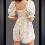 Selkie Hamptons floral puff sleeve romper fall casual boho butter yellow $255 M Size M Photo 2