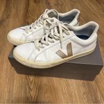 VEJA  white gold lace up low top shoes sneakers women’s 10 Photo 1