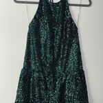 4S13NNA Emerald Green Sequin Romper Photo 0