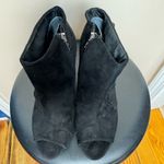 Unisa SALE! Black  Faux Suede Peep Toe Booties Size 7 EUC Photo 4
