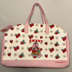 Vegan Leather Strawberry Shortcake duffle/travel Bag Pink Photo 0