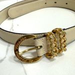 Vintage Paloma Picasso Cream and Gold Chain Hardware Belt, Size M / 75 Photo 0