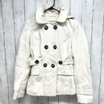 Vintage Pink Envelope Coat Women Size Small Cream Collared Button Front Peacoat Photo 0