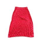 For Love & Lemons Barbera Midi Skirt in Red Floral Midi Skirt Lace Trim Large Photo 2