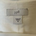 J.Jill Lightweight Embroidered Open Front Jacket 3/4 Sleeve Women’s Size Medium Blue Photo 9