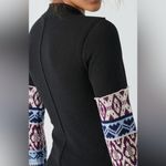 We The Free  Embroidered Long Sleeves Sweater Black Thermal Style XS Womens New Photo 8