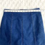 Free People Blue Dark Wash Denim Modern Femme Fitted Boho Mini Skirt 10 Photo 7