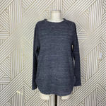 Vince Textured Terry Raglan Side Zipper Sweatshirt Heather Black Gray Size XS Photo 2