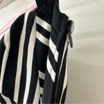 H&M Black & White Striped Cropped Strapless Jumpsuit with Belt, Size 6 Photo 4