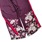 Aerie Floral Wide Leg Pants Size Medium Womens Burgundy Red Trousers Lightweight Photo 7