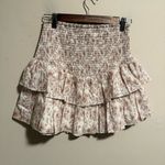 Intermix  Mariah Ruffled Floral Voile Mini Skirt In Multi- Size Medium Photo 1