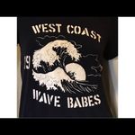 Graphic Tee Short Sleeve Shirt Navy Blue Size Small West Coast Photo 2