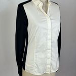 Akris  Black & White Color-block Button Down Shirt Photo 1