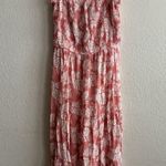 Paper Moon Floral Pink Sleeveless Mid Dress M Orange Size M Photo 2