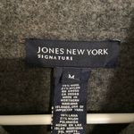 Jones New York EUC Signature women’s gray button wool high neck coat medium Photo 4