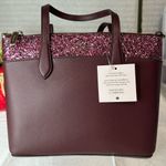 Kate Spade NWT  burgundy glitter crossbody bag Photo 0