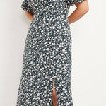 Old Navy Puff Sleeve Floral Cottagecore, Fairycore Midi Dress Photo 0