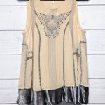 Anthropologie Moulinette Soeurs Velvet Beaded swing tank. Photo 1
