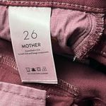 MOTHER Denim Mother The Rascal Sliced Up Heel Burgundy Play Date Denim Jean Women Size 26 NEW Photo 7