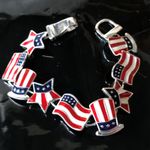 Patriotic Bracelet American Flag Uncle Sam New Red Photo 1