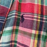 Ralph Lauren Polo Multicolor Plaid Linen Shirt Photo 2