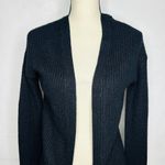 True Craft  Oversized Cable Knit Soft Black Cardigan Criss Cross Back Size XS Photo 2