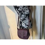Burgundy Mauve Brass HW Vegan Hobo Crossbody Purse 10x9x3‎ DisneyBound Bag Red Photo 1