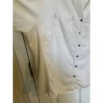 C.D. Daniels Linen Blend White 3/4 Sleeve Top Size 1X Beachy Cover Up Vacation Photo 3