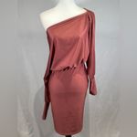 Votique dusty rose long sleeve sleek and chic pencil skirt dress size medium Pink Photo 2