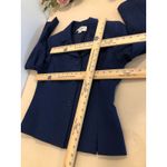 Le Suit Women 6P Jacket 3 Button Closure Lapel Notch Collar Blue Lined Executive Photo 6