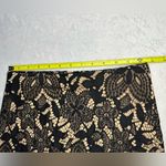 EXPRESS  Floral Lace Mini Skirt in Black/Tan Size 00 Photo 2