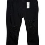 Judy Blue Distressed Boyfriend Jeans Size 13/31 Black Denim Relaxed Fit Stretchy Photo 0