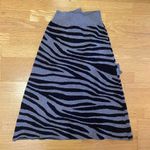 THML NEW  Saharan Gray Zebra Tie Waist Preppy Western Minimalist Sweater … Photo 1