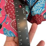 Loft  Floral Print Shorts Tie Waist Casual Hot Pink Blue‎ Size 2 Photo 3