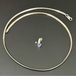 Diamonds International Safi Kilima Tanzanite Silver Omega 18” Chain Necklace 14g Photo 13