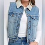 Judy Blue  Shearling Lined Denim Vest Photo 1